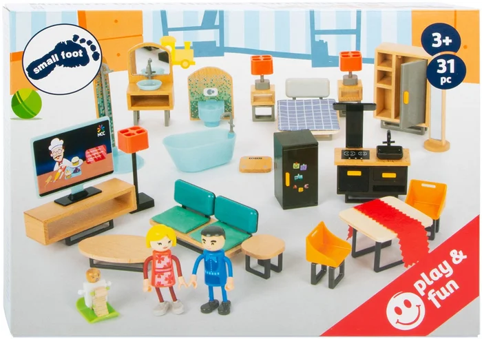 Small Foot – Houten Poppenhuis Meubeltjes Modern Complete Set, 31dlg.
