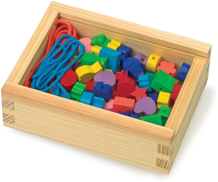 Small Foot – Houten Rijg Kralen, 84st.