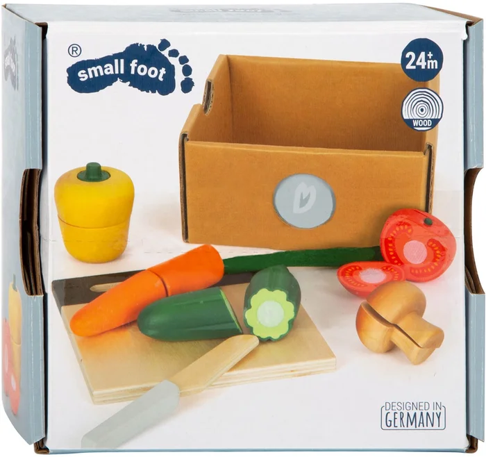 Small Foot – Houten Snij- en Speeleten Groenten Set, 13dlg.