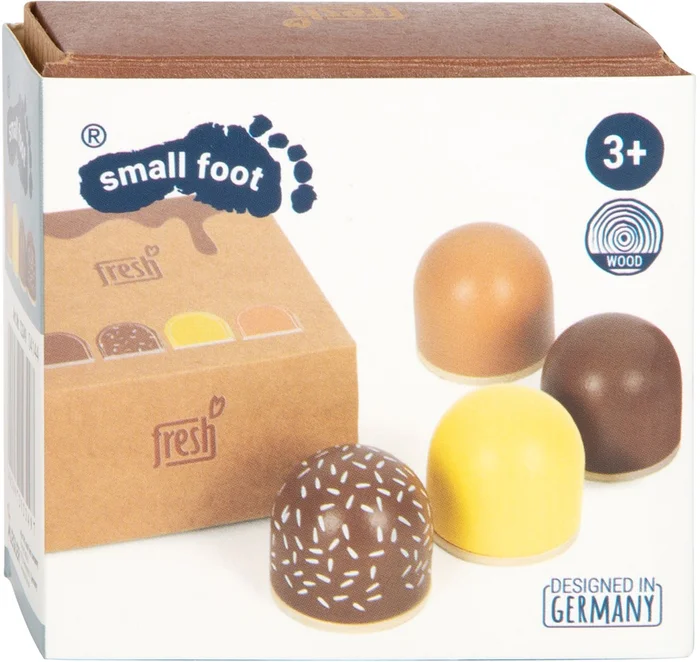 Small Foot – Houten Speeleten Marshmallows, 4dlg.
