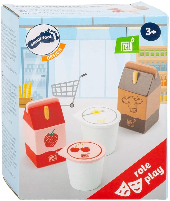 Small Foot – Houten Speeleten Zuivel, 4dlg.