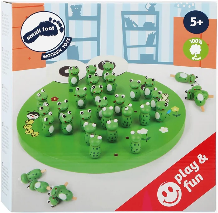 Small Foot – Houten Spel Solitaire Kikker