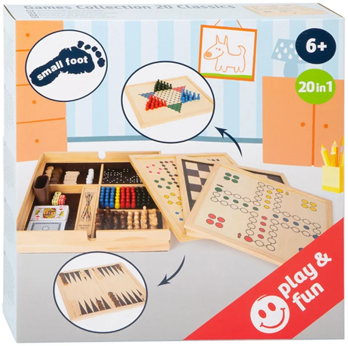 Small Foot – Houten Spellen Collectie, 20 Klassiekers