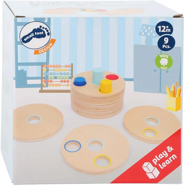 Small Foot – Houten Stapelspel Logisteck Educatief, 9dlg.