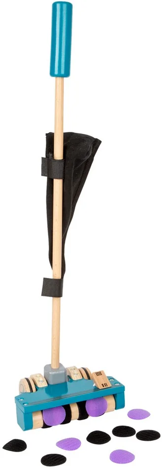 Small Foot – Houten Stofzuiger met Gekleurde Klittenband Stippen, 12dlg.