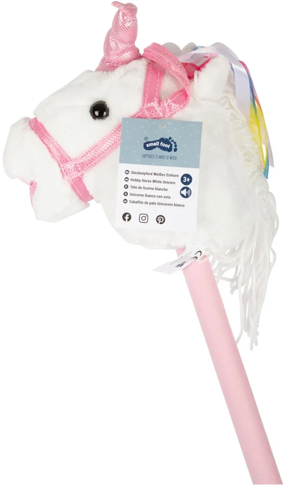 Small Foot – Houten Stokpaard Eenhoorn, 90cm