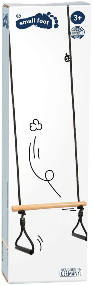 Small Foot – Houten Trapezeschommel met Gymnastiekringen Black Line