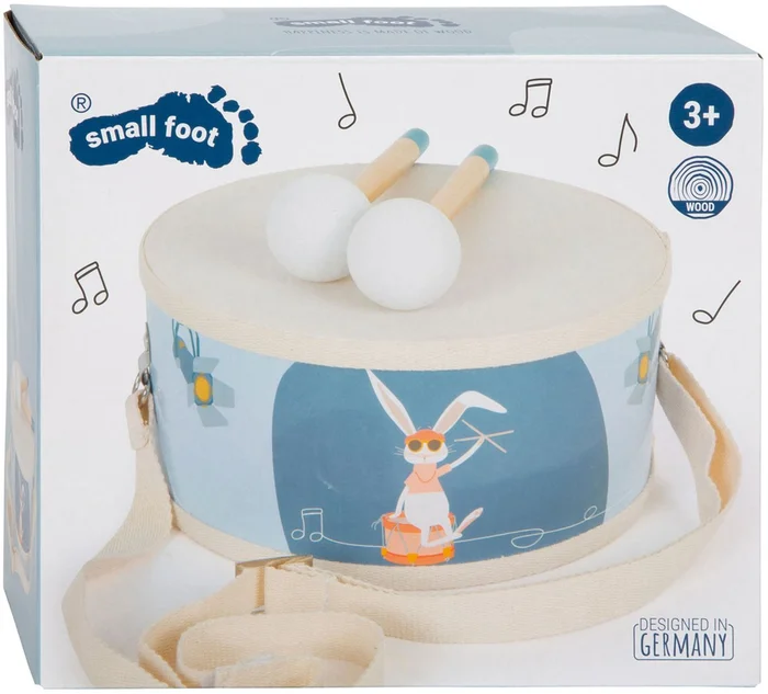 Small Foot – Houten Trommel Groovy Beats met Stokken, 3dlg.