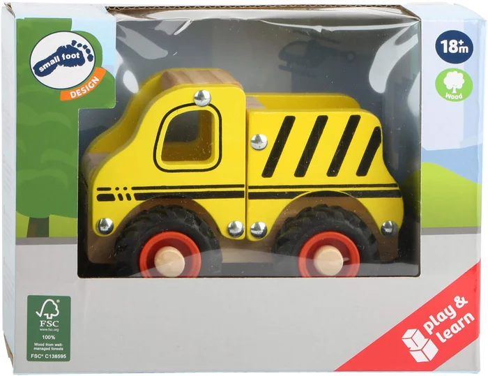 Small Foot – Houten Werkvoertuig Bouwplaats Geel