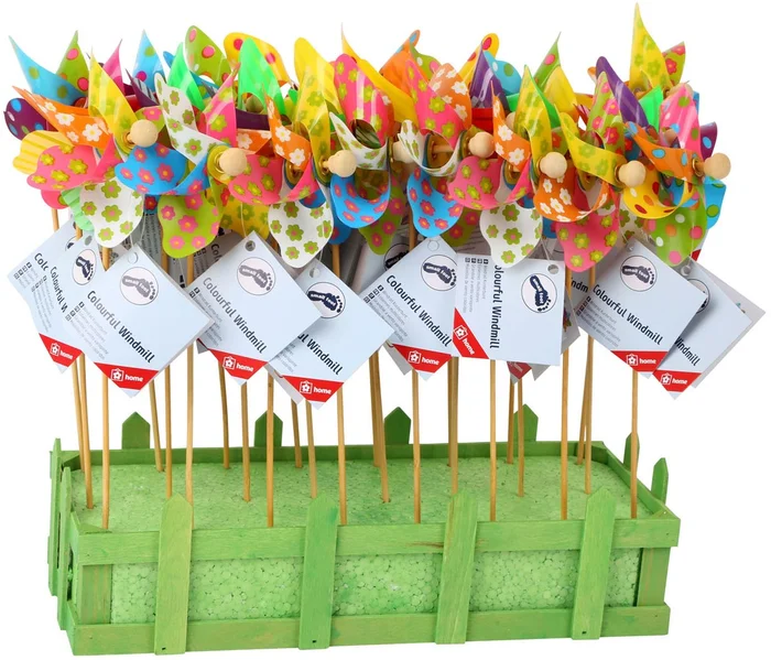Small Foot – Houten Windmolen Bloemen 28cm, 24st.