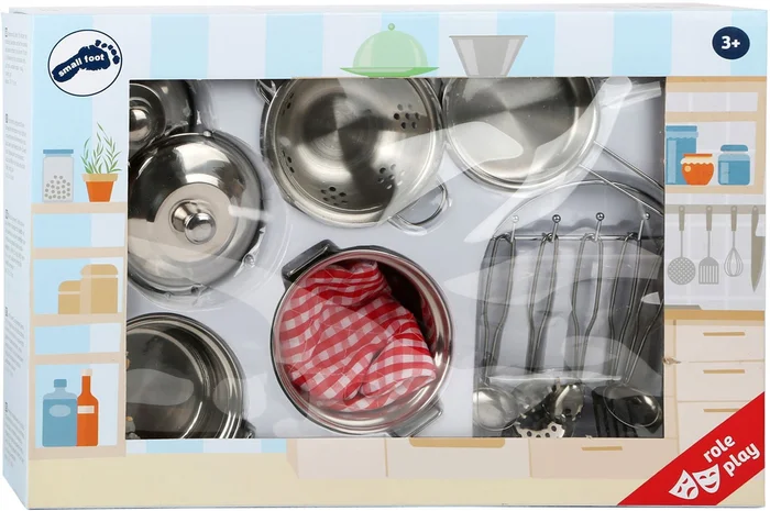 Small Foot – Metalen Kinder Kookgerei Set, 13dlg.