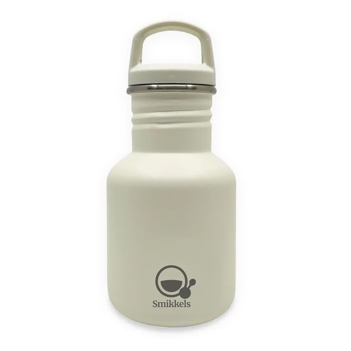 Smikkels – Edelstahl-Trinkflasche 350 ml – Weiches Weiß