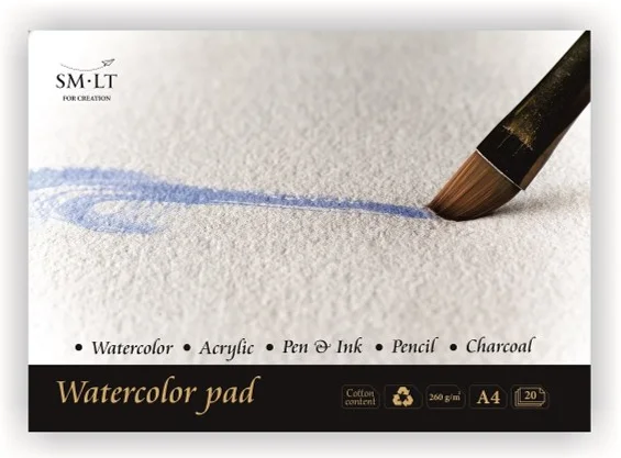 SMLT SMLT Aquarelblok A4 260gr 20 vel