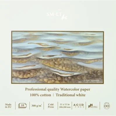 SMLT SMLT Aquarelblok Professional 28×28 cm 300gr 10 vel