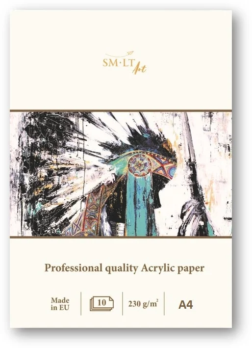 SMLT SMLT Professioneller Papierblock Acryl A4 420gr 10 Blatt