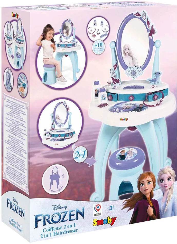 Smoby Frozen 2in1 Kaptafel met Kruk, 10dlg.