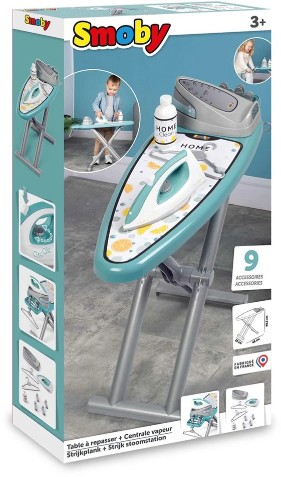 Smoby Strijkplank met Strijkijzer, 9dlg.