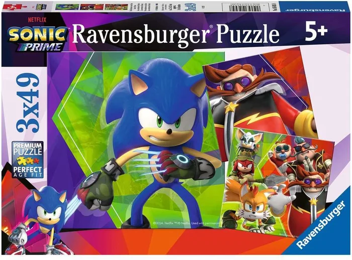 Sonic Prime Legpuzzel, 3x49st.