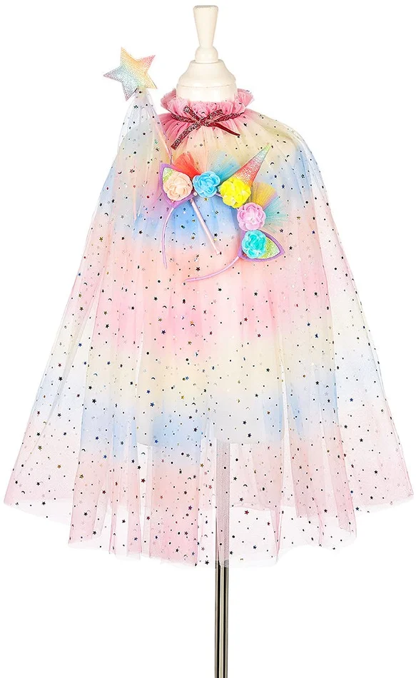 Souza Unicorn cape + tiara + wand set, 3-4 yrs, (1 pc)