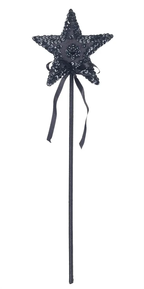 Souza Zauberstab Cara, Stern schwarz, (1 Stck)