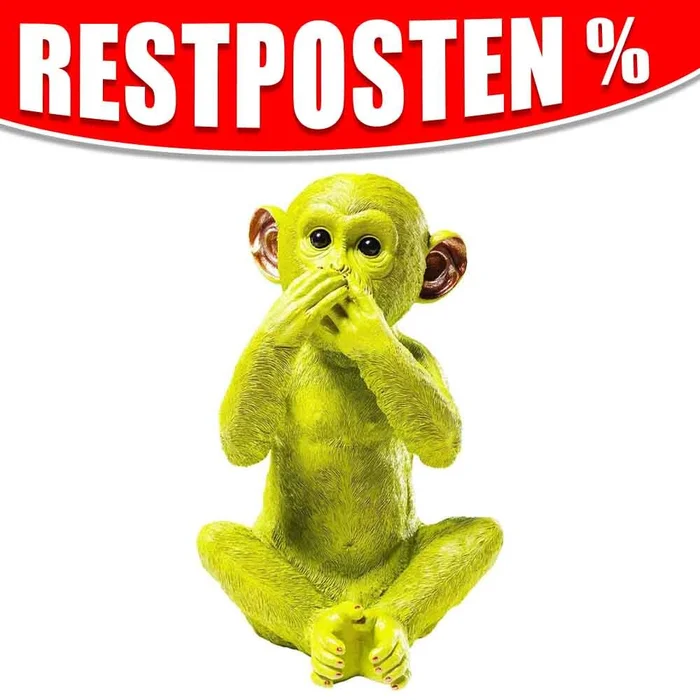 Sparbüchse Affe „Iwazaru“ in grün – ca. 35 cm