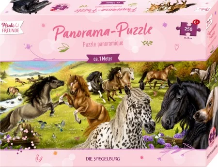 Spiegelburg Panorama-Puzzle Pferdefreunde