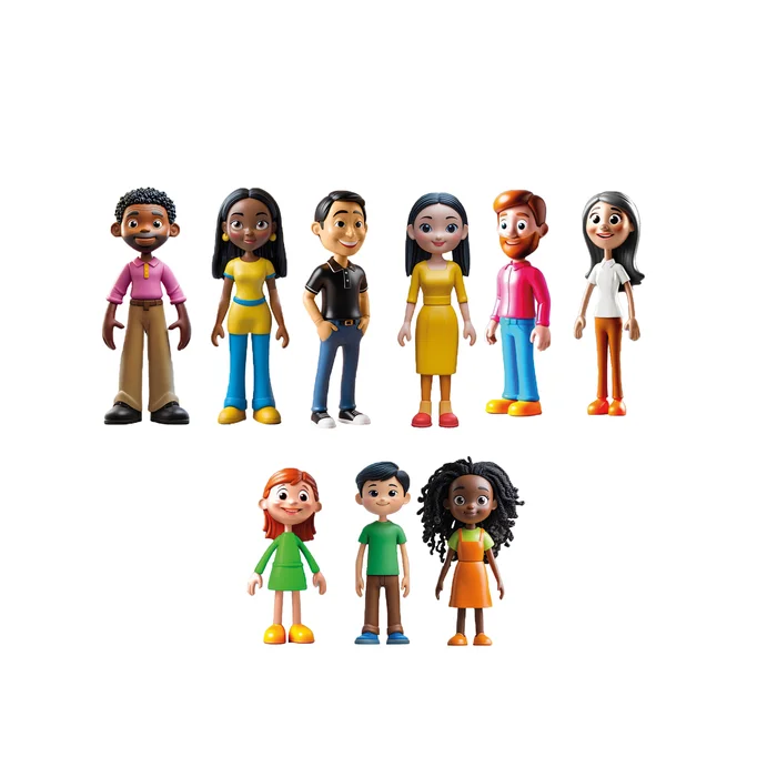 Spielfiguren Puppen vielseitig 9tlg.