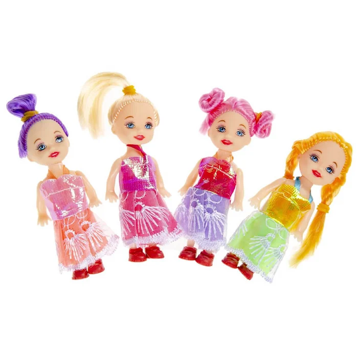 Spielpuppen Lily in Tüte mit bunten Frisuren