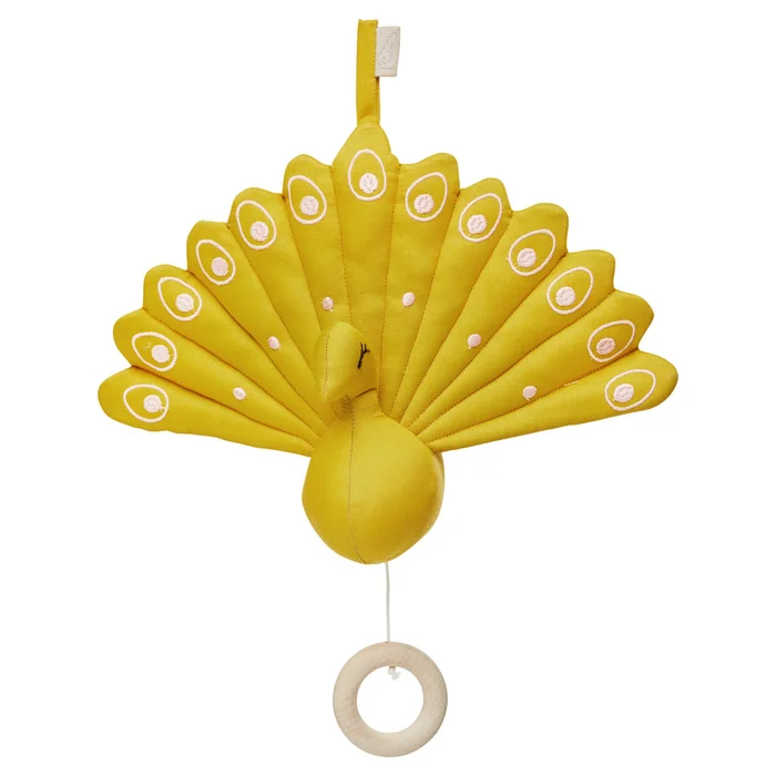 Spieluhr Pfau mustard senfgelb von Cam Cam