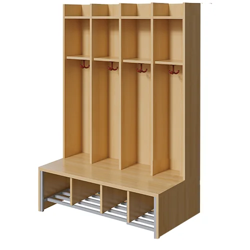 Spindgarderobe 4 Plätze offen