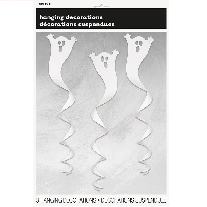 Spiralgirlanden Gespenst, 3er Set