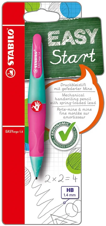STABILO EASYergo 1.4 Druckbleistift HB 1,4 mm – neonpink/türkis