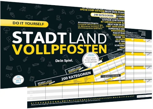 STADT LAND VOLLPFOSTEN® – Do it yourself Edition DIN-A4 Block