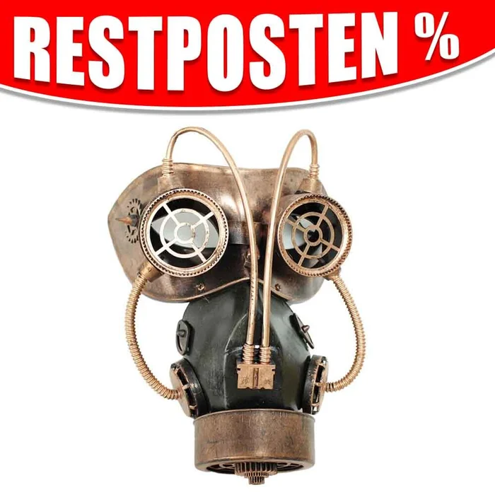 Steampunk Gasmaske – bronzefarben