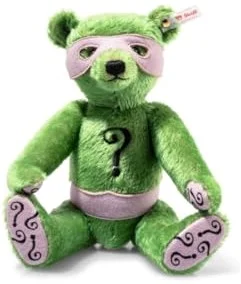 Steiff Plsch Batman, The Riddler Teddybr, khaki – 30 cm