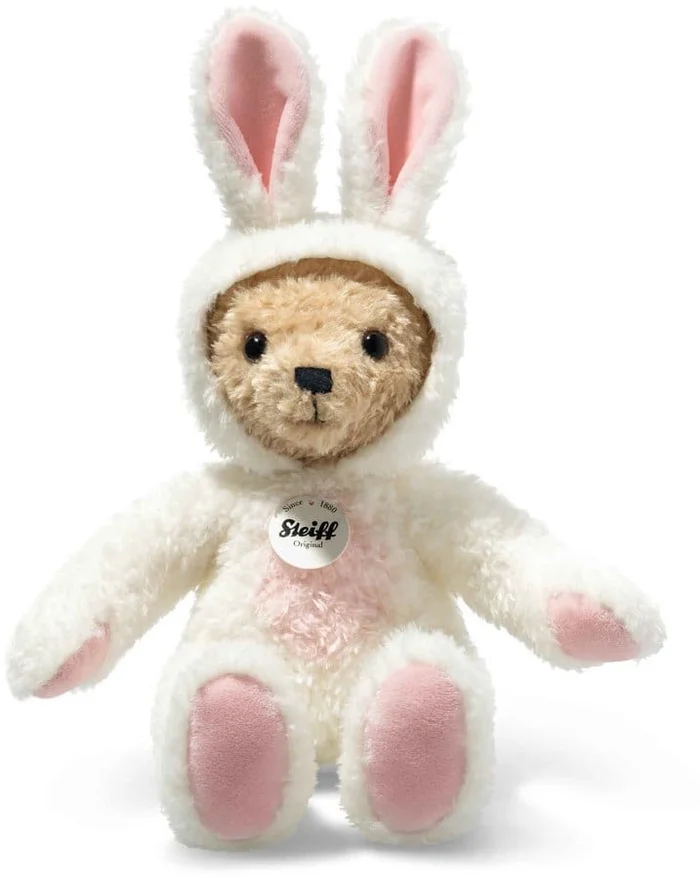 Steiff Plsch Hoodie-Teddy Hase, wei – 27 cm