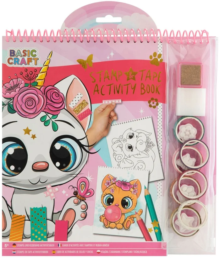 Stempel en Tape Activiteitenboek – Eenhoorn