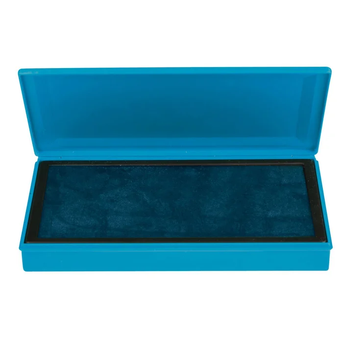 Stempelkissen in Blau, getränkt