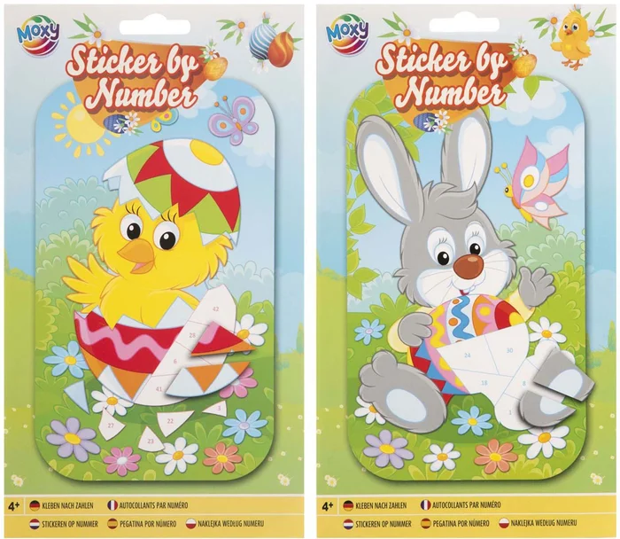 Stickeren op Nummer Pasen