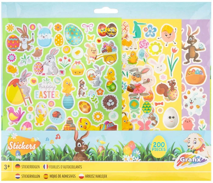 Stickerset Pasen, 4 vellen