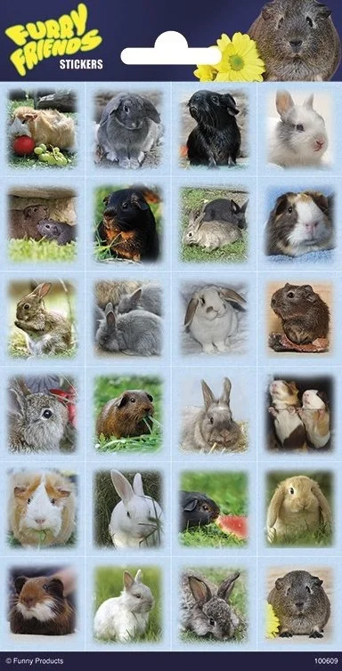 Stickervel Pluizige Vrienden