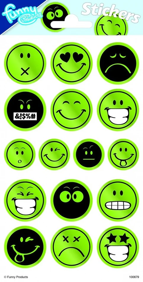 Stickervel Reflecterend – Lachgezicht