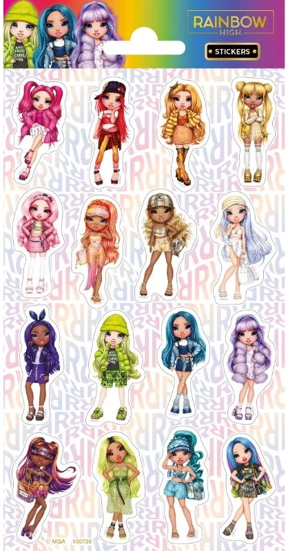 Stickervel Twinkle Rainbow High