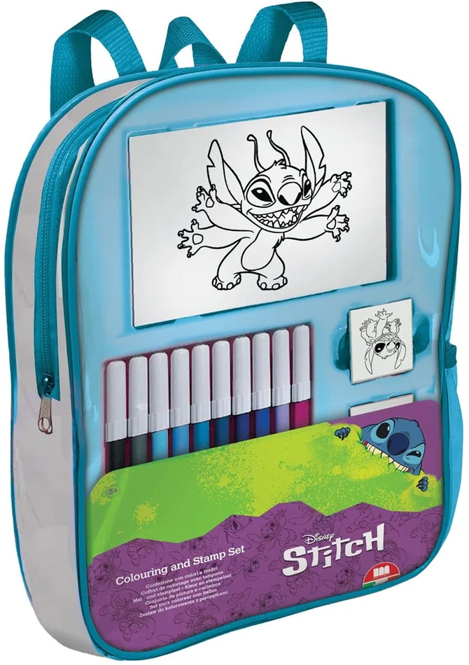 Stitch Rugzak met Viltstiften & Stempels
