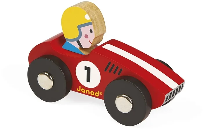 Story Retro-Rennwagen Holz (2 Modelle In Blau Und Silber, Je 3 Stück)