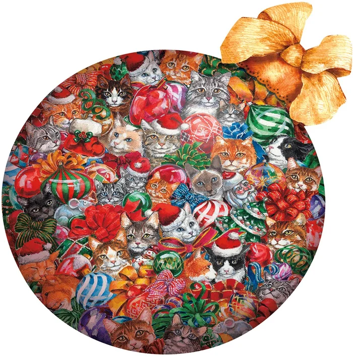 SunsOut Cat Christmas Ornament – 750 Teile