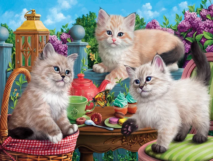 SunsOut Kitten Tea Party – 500 Teile