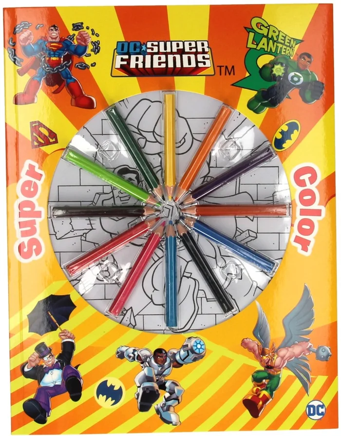 Super Color Kleurboek DC Super Friends met Potloden