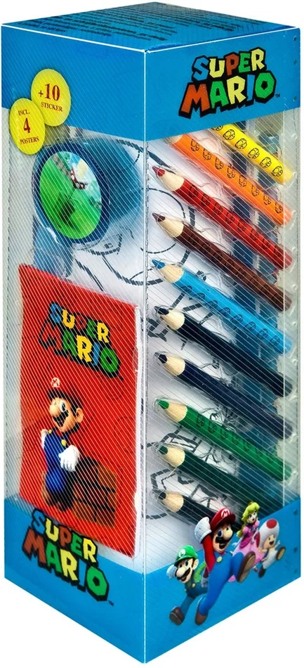 Super Mario Stationery Set Tower, 35dlg.