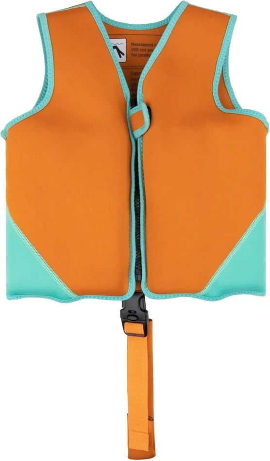 Swim Essentials Orange Green Swimming Vest 3-6 years – Option 1 (18-30 kg)